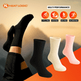 thumbnail image 5 of Heat Logic Women's 2-Pack Winter Thermal Socks, Soft and Insulated with Brushed Lining (Camel/Camel Marled), 5 of 7