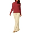 thumbnail image 2 of MODA NOVA Junior's Pullover Sweater Top Long Sleeve Turtleneck Knit Tops, 2 of 5