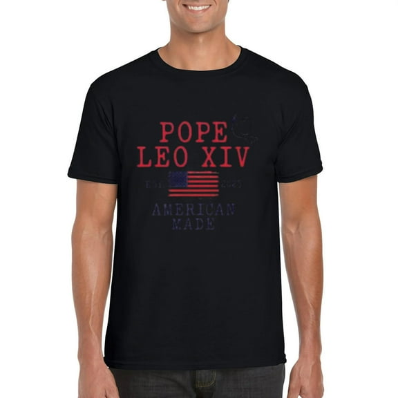 Pope Leo XIV First American Pope Habemus Papam 2025 Tribute Graphic T-Shirt, for men & women, up to size 5XL