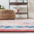 thumbnail image 4 of SAFAVIEH Riviera Vasil Medallion Polyester Machine Washable Runner Rug, Navy/Red, 2'2" x 9', 4 of 8
