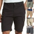 thumbnail image 5 of Cargo Shorts Multi Pockets Thin Men Solid Color All Match Short Pants, 5 of 5