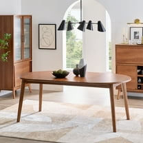 Better Homes & Gardens Greyson Mid-Century Extendable Dining Table, Solid Wood and Veneer, Acorn Finish