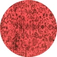 thumbnail image 1 of Ahgly Company Indoor Round Abstract Orange Modern Area Rugs, 8' Round, 1 of 4