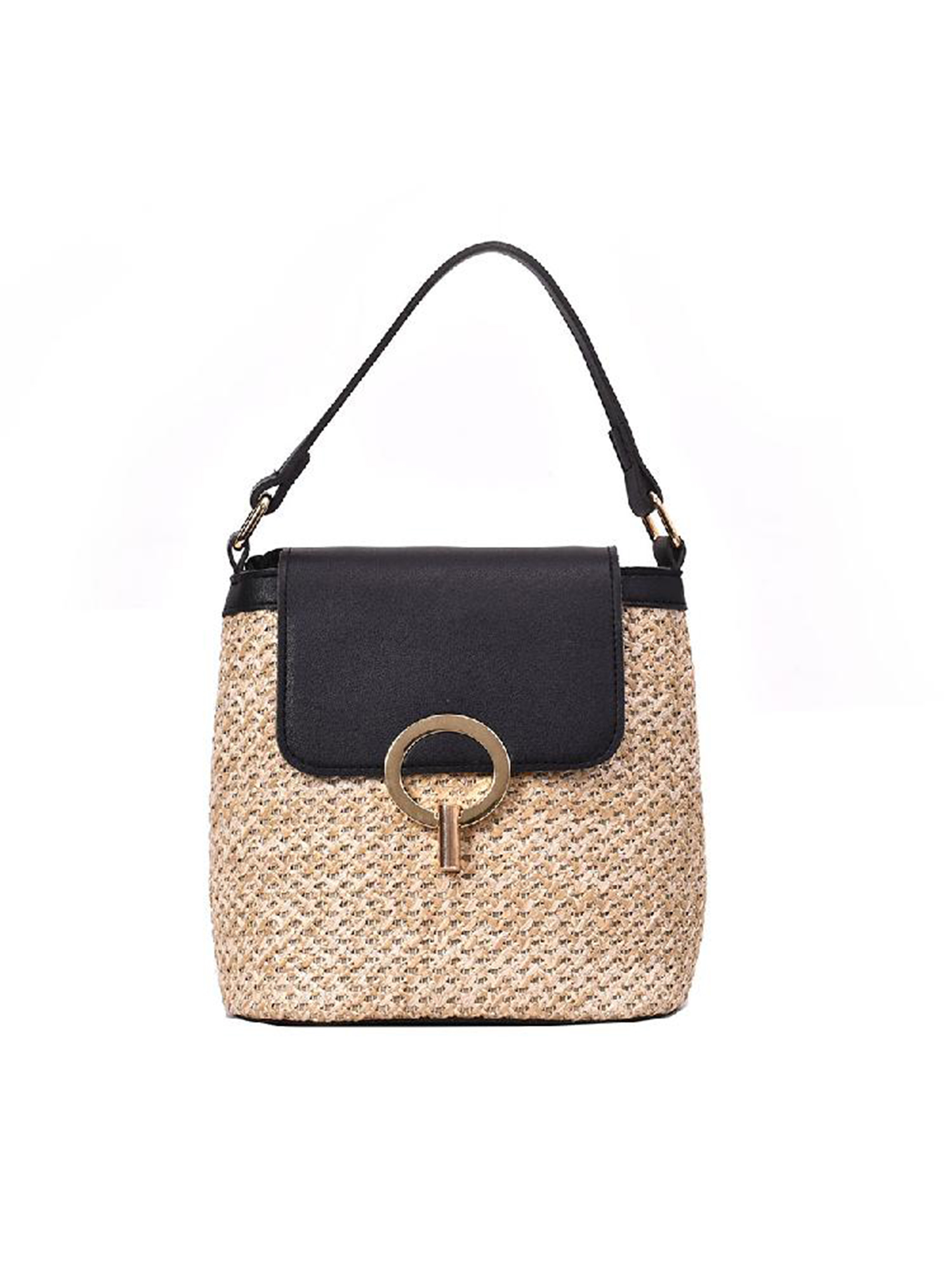 Pinfect Straw Weave Women Bucket Totes Lady Summer Beach Travel Shoulder Crossbody Bags