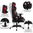 thumbnail image 4 of Cumberland Comfort Series High Back Black, White, Gray & Red Reclining Racing/Gaming Office Chair with Lumbar Support, 4 of 9