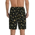 thumbnail image 5 of Cauagu Gold Dog Paw Print Pajama Bottoms for Men Sleep Pajama Shorts Elastic Waistband Sleep Pajama Short Men's PJ Shorts -3X-Large, 5 of 6