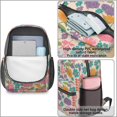 thumbnail image 4 of Pioneer Flower Floral Print Pattern 17" School Backpacks for Teens,Waterproof Oxford Fabric,S-Shape Padded Straps for School,Travel,Hiking,Camping, 4 of 5