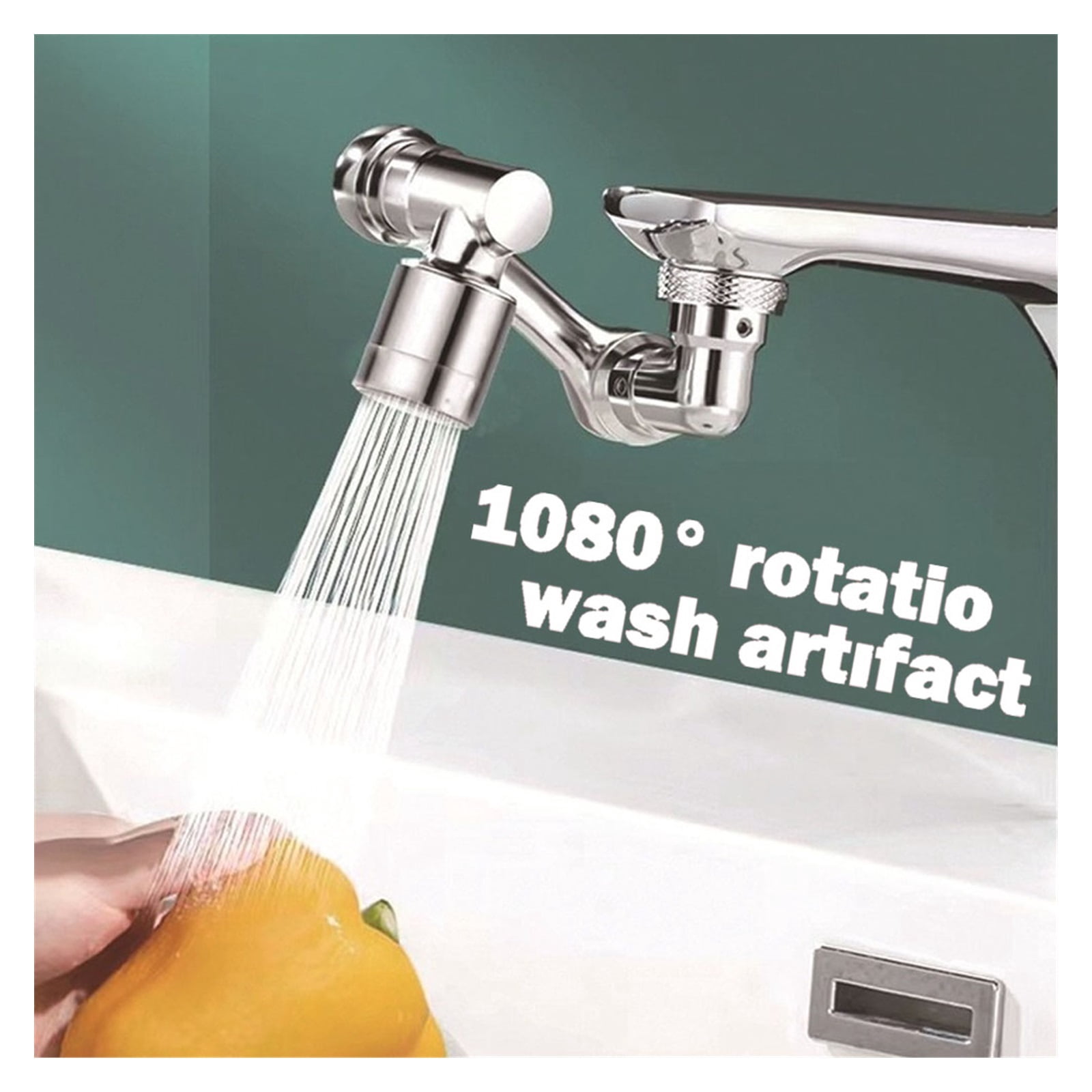 Universal 1080° Rotation Extender Faucet Aerator Plastic Splash Filter For Kitchen Washbasin Faucets Bubbler Nozzle Robotic Arm ,Water Saving