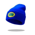 thumbnail image 2 of ACCEHUT Cartoon Frog Embroidery Knit Hat, Colorful Stretchy Beanie Cap, Lightweight Casual Unisex Blue, 2 of 4