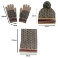 thumbnail image 6 of Women Winter Beanie Hat Long Scarf Touchscreen Gloves Set with Fleece Lined Jacquard Warm Knitted Hat with Plush Ball, 6 of 8