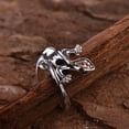 thumbnail image 4 of Koszal Femmes Strass Incrusté Lézard Gecko Pendentif Boucles d'Oreilles Bague Bijoux, 4 of 7