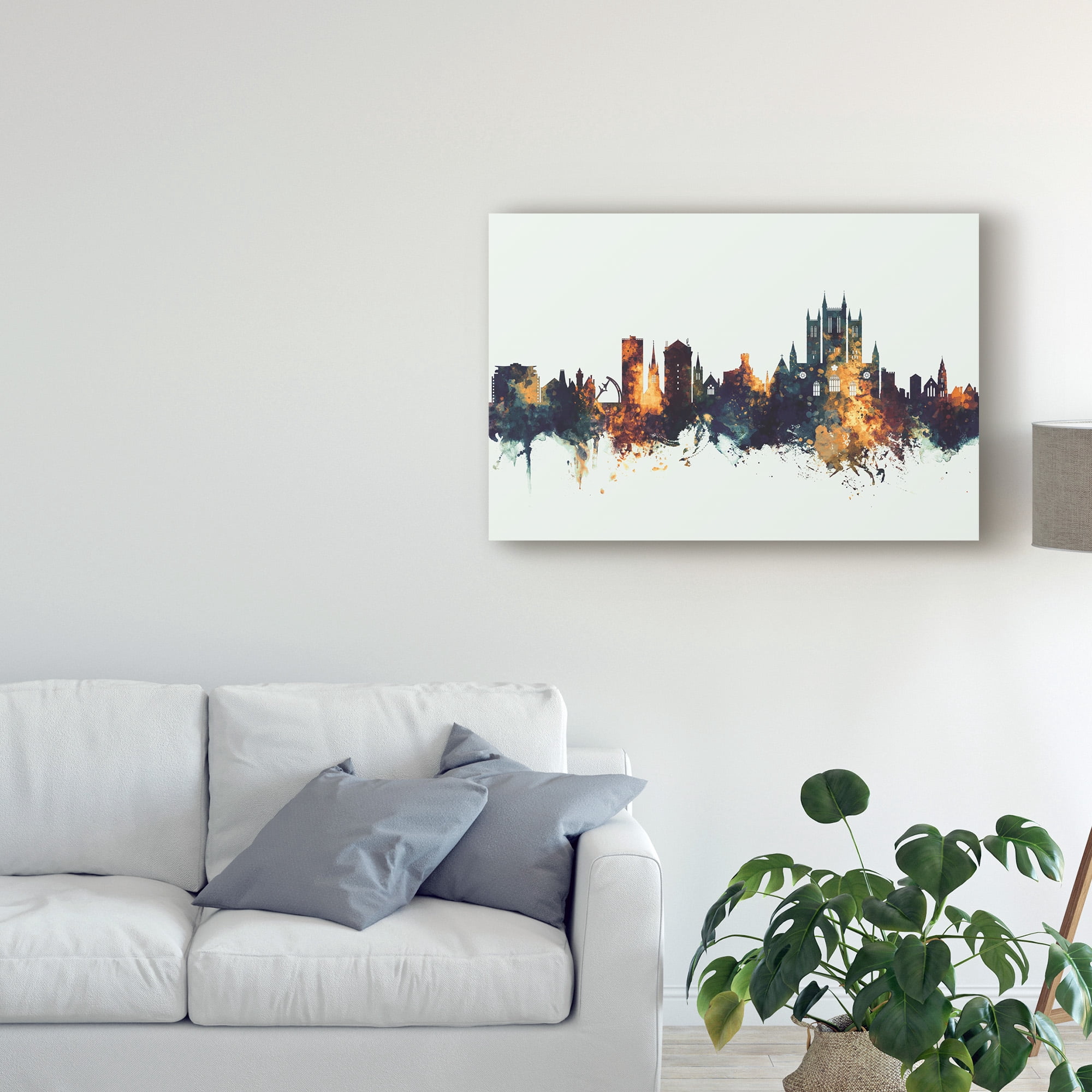 Trademark Fine Art 'Lincoln England Skyline IV' Canvas Art by Michael Tompsett