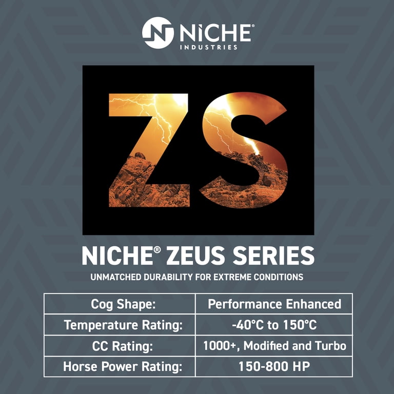 Niche ZEUS Drive Belt for Kawasaki RIDGE XR HVAC Limited KWF1000