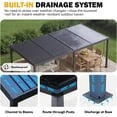 thumbnail image 3 of MELLCOM Pergola Louvered 10x12, Aluminum Hardtop Pergola with Adjustable Roof for Sun & Rain Shade, Outdoor Gazebo with Integrated Drainage System, Modern Rustproof Patio Canopy Carport, 3 of 6