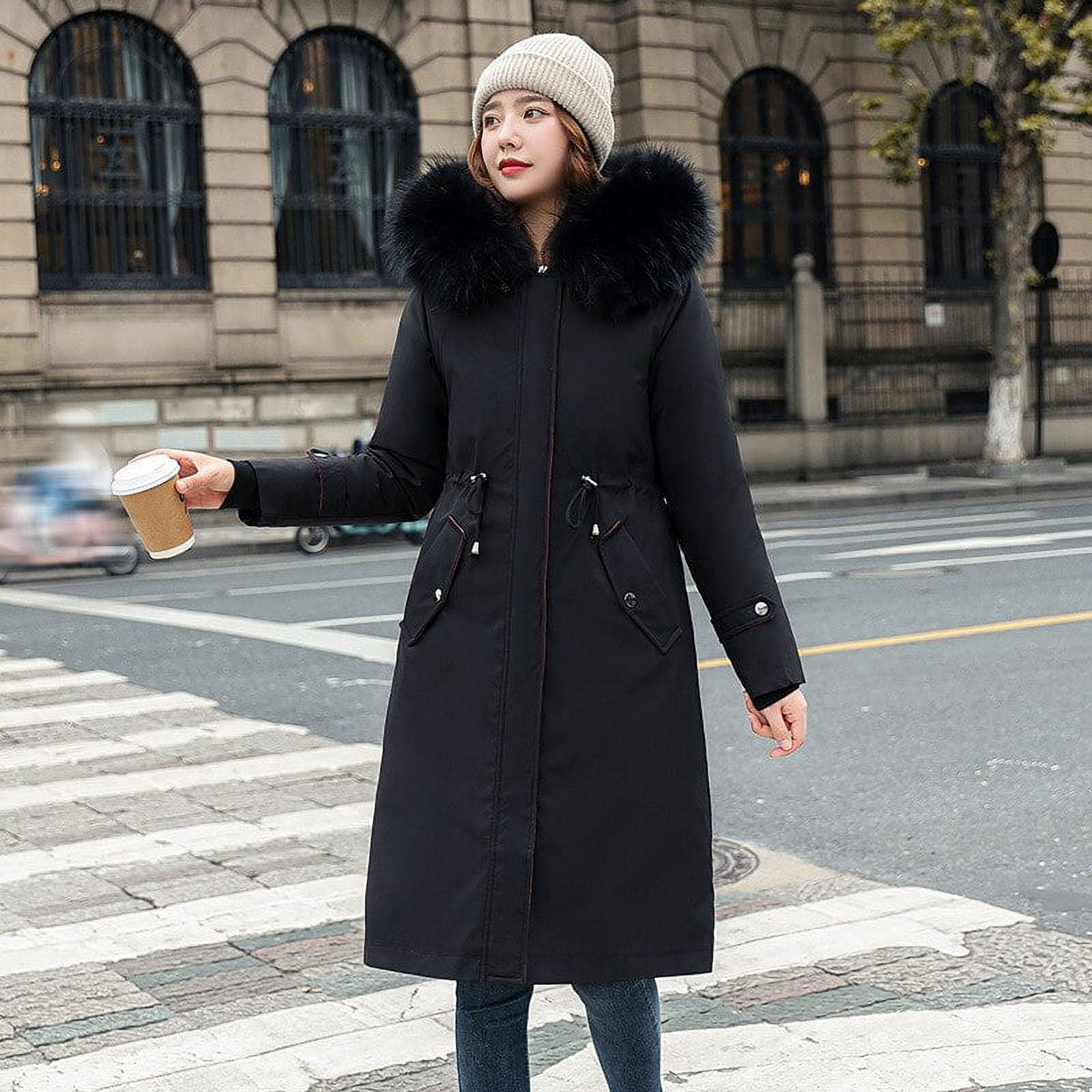 DanceeMangoo Winter Jacket Women Fashion Korean Slim Jacket Warm Mid-length  Hooded Coats and Jackets for Women Winter Coat Ladies Zm2207 