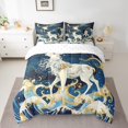 thumbnail image 2 of YST Boho Deer Moose Bedding, 7-Piece, Ocean Wave Theme, Twin Size, 2 of 6