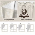 thumbnail image 5 of Nautical Anchor Swag Valances for Windows, Kitchen Window Curtains Over Sink, Vintage Coastal Rudder Farmhouse Beige Window Treatment Curtains for Living Room/Bedroom Curtains 2 Panel Sets 36"x45", 5 of 8