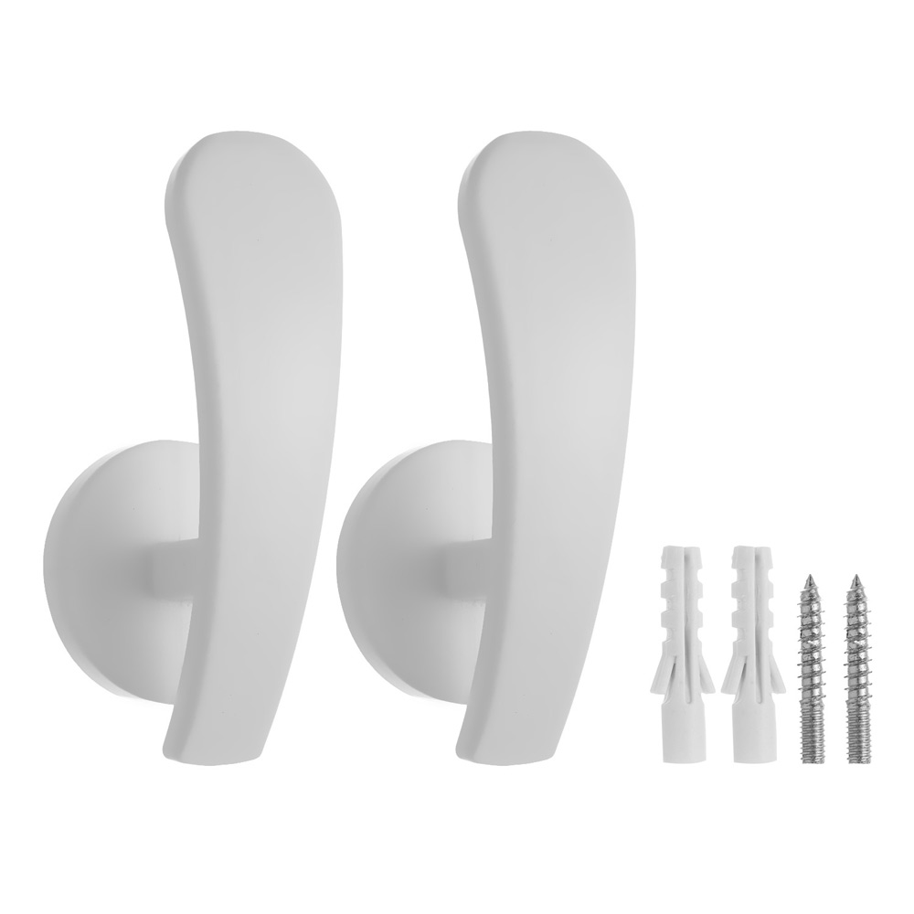 2PC Wall Mounted Metal Curtain Hooks Holdback Decorative Drapery