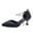 Black, variant on Aayomet Womens Pumps Women Toe Heel High Buckle Air Pointed Side Sandals Fashion Pearl Shoes Chain Women's Pumps,Silver 6.5