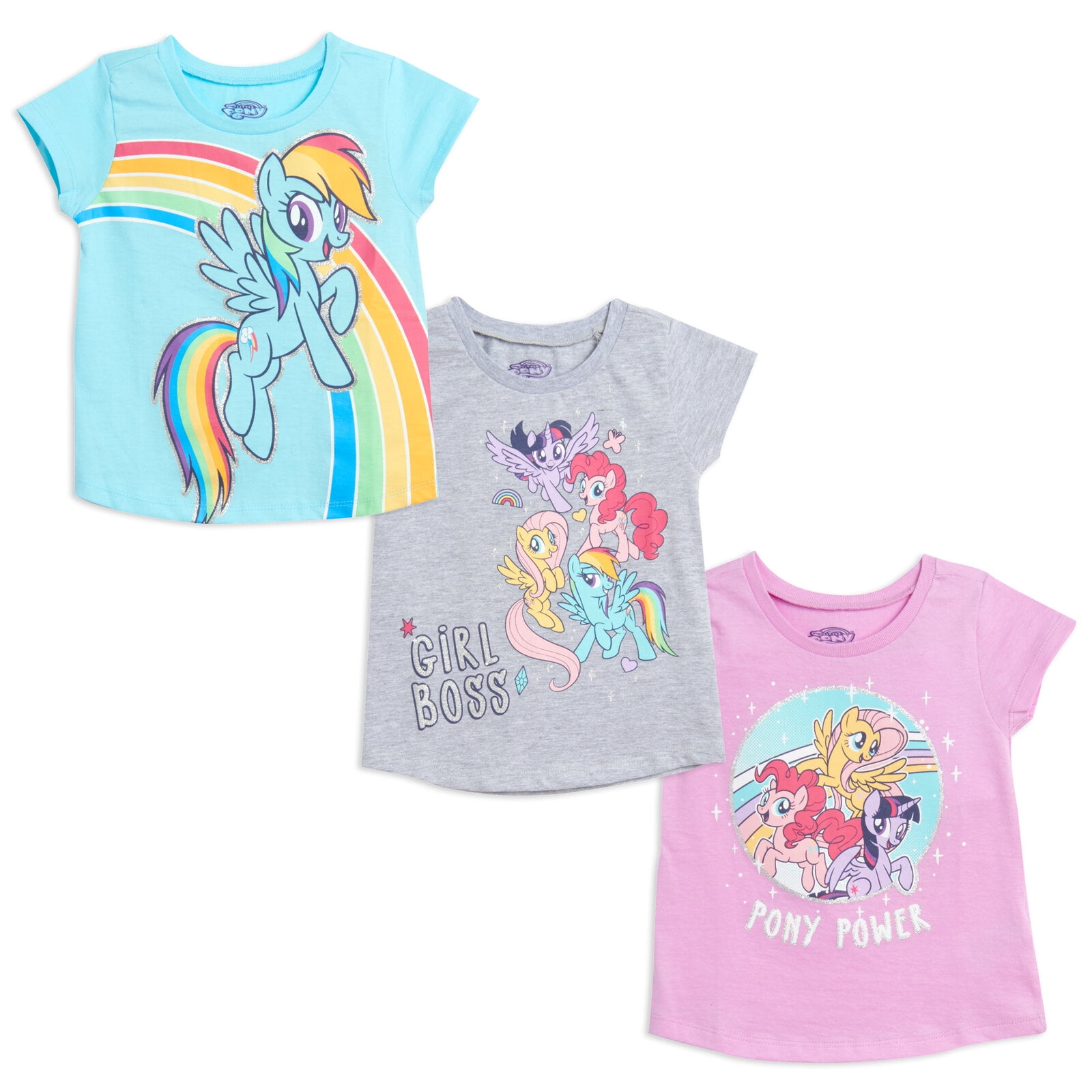 3T or 4T My Little Pony Toddler Glitter Tee Toddler Girls T-Shirt  2T 