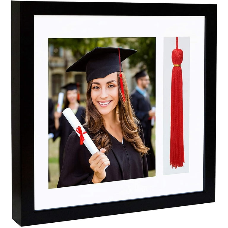 GraduationMall 5x7 Wood Picture Frames,Display Photos 4x6 with Mat or 5x7  Without Mat,Real Glass,Wall or Tabletop Display,Rustic White Set of 2