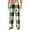 White, variant on Green White Lumberjack Plaid Men's Straight Lounge Pajama Pants: The Ultimate in Comfortable Sleepwear