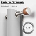 thumbnail image 6 of Outdoor Curtains for Patio Waterproof, Grey Ombre Windproof Pravicy Outside Porch Blackout Curtain, Gray White Gradient Modern Abstract Art Sun Blocking Grommets Curtains for Cabana Gazebo 54"x108", 6 of 9