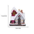 thumbnail image 2 of Advancent Navidad LED nieve casa escena luminosa cabina figuritas DIY Año Nuevo brillante pueblo Patio chimenea estantería adornos Kits de decoración para fiestas Tipo 2, 2 of 6