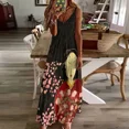 thumbnail image 3 of Vestido sin mangas Ume con flores de cerezo, elegante vestido suelto de verano para mujer, 3 of 6