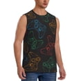 thumbnail image 2 of Balery Gamepad Joystick Game Camisetas sin mangas para hombre, absorbe la humedad y protege contra el mal olor.-Small, 2 of 7