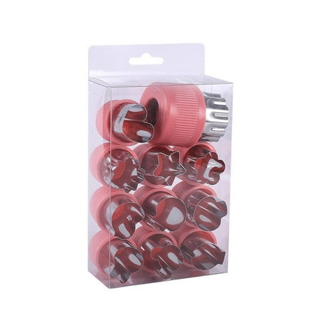 

12Pcs/set Vegetable Fruit Cutter Mold Flowers Cartoon Cutter Cookie Tools Star Heart Shape Cutting Die DIY Food Decor Slicers