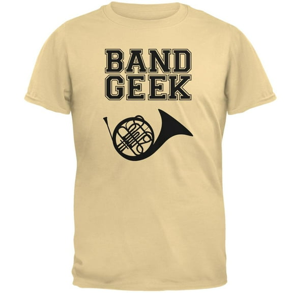 Band Geek French Horn Mens T Shirt Yellow Haze 3X-LG