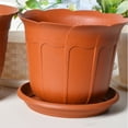 thumbnail image 5 of 6-Pack Thick Plastic Plant Saucers - Durable Flower Pot Trays for Indoor/Outdoor Use, Water Catchment Base for Potted Plants (Multi-Size Compatible), M, 5 of 6