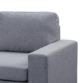 thumbnail image 3 of Felix 68 Inch Modern Loveseat with Padded Seats and Back Light Gray Black, 3 of 5
