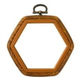 thumbnail image 1 of Tnarru Embroidery Cross Hoop Embroidered Stretch Tool Hexagon Decoration Cross Stitch Hoop Embroidery Frame for Art Craft Needlework 9.5x10.5cm, 1 of 8