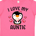 thumbnail image 4 of Inktastic I Love My Auntie with Cute Penguin and Hearts Girls Toddler T-Shirt, 4 of 5