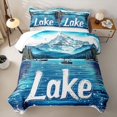 thumbnail image 2 of Erosebridal Rustic Lake House Quilt Full, Retro Lodge Cabin Full Bedspread Sets, 3pcs 1 Coverlet and 2 Pillowcases, 2 of 7