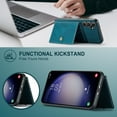 thumbnail image 5 of Case for Samsung Galaxy S23 FE 5G 2023, Detachable Magnetic Wallet Card Cash Slot Case Cover Support Wireless Charging Functional Kickstand (Teal), 5 of 14