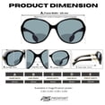 thumbnail image 3 of proSPORT Women Bifocal Reading Sunglass Reader Oversized Black Gold, 3 of 4