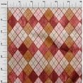 thumbnail image 3 of oneOone Viscose Chiffon Rust Brown Fabric Argyle Fabric For Sewing Printed Craft Fabric By The Yard 42 Inch Wide, 3 of 4