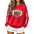 thumbnail image 4 of Oversized Sweatshirts for Women Lightweight Casual Pullover Crew Neck Tops Fashion Cute Print Long Sleeve Sweatshirt, 4 of 6