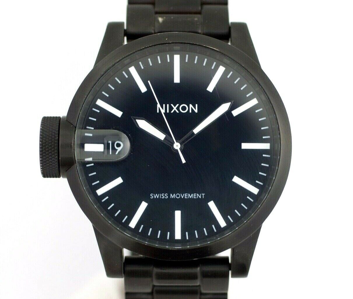 Nixon Magnified The Chronicle Black Stainless Steel Quartz Men's Watch