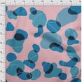 thumbnail image 4 of oneOone Georgette Viscose Medium Blue Fabric Abstract Organic Shape Craft Projects Decor Fabric Printed By The Yard 42 Inch Wide, 4 of 4
