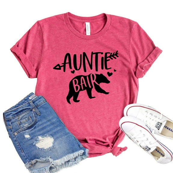 Auntie Bair Shirt New Aunt T-shirt Women's Aunty Tee Mothers Day Gift Bae Shirts Family Tshirt