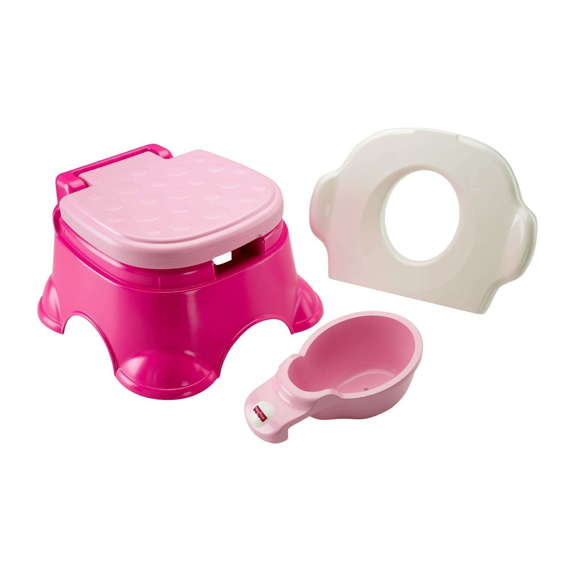 Pink Fisher Price Princess Potty Stepstool Training Chair Toilet (free