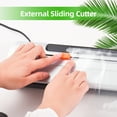 thumbnail image 3 of 110V US Plug Silver Automatic Vacuum Sealer Machine - 100W 55KPa Powerful Suction, Touch Control, Temperature & Overheat Protection, Cutter, Dry/Moist Modes - Includes 5 Large + 5 Small Bags, Vacuum, 3 of 6