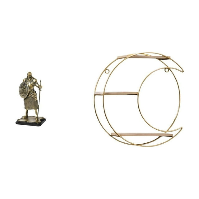 Escultura De Caballero Europeo Para Decoración Del Hogar, Entrada O Sala De Estar. Incluye Estante Metálico Para Colgar En La Pared, Ahorra Espacio Y Es Multifuncional. Trofeo Coleccionable