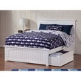 thumbnail image 3 of AFI Nantucket Full Platform Bed with 2 Bed Drawers in White, 3 of 8