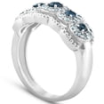 thumbnail image 2 of Pompeii 1ct Blue Sapphire & Diamond Vintage Anniversary Ring 14K White Gold (G/H,I1-I2), 2 of 4