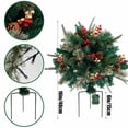 thumbnail image 3 of Christmas Outdoor Decorations Prelit Artificial Pine Trees Holiday Planter Filler With Tripod Stake Battery Powered 16In Lighted Urn Filler Waterproof LED Tree Yard Garden Porch Display Decor, 3 of 7
